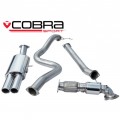 FD66b Cobra Sport Ford Fiesta MK7 ST180 2013> Turbo Back Package - 3" Bore (with Sports Catalyst / Non-Resonated) Twin Tailpipe